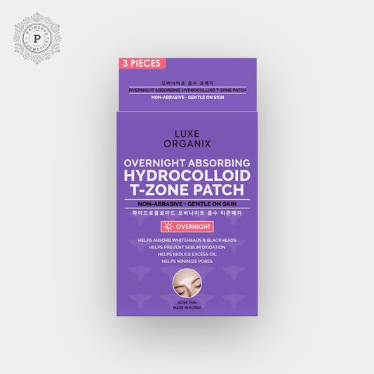 Luxe Organix Overnight Absorbing
Hydrocolloid T-Zone Pore Patch 4pcs لوكس أورجانيكس بين عشية وضحاها امتصاص
غرواني مائي T-Zone المسام التصحيح 4 قطع