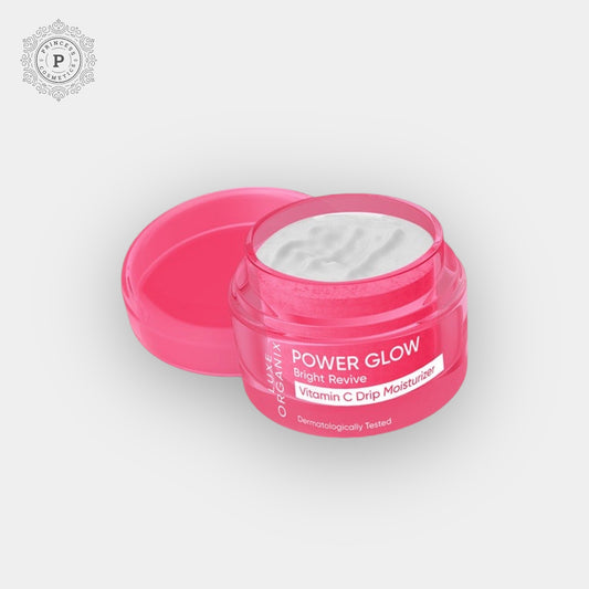 Luxe Organix Power Glow Bright Revive Vitamin C Drip Moisturizer 50g لوكس أورجانيكس باور جلو برايت ريف فيتامين سي بالتنقيط 50 جم