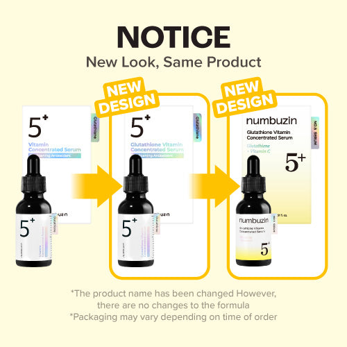 numbuzin 5+ glutathione serum Numbuzin No.5+ Glutathione Vitamin Concentrated Serum