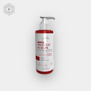 Luxe Organix Dermapro Salicylic Acid 2% Acne Rescue Serum Antibacterial Body Wash 500ml لوكس أورجانيكس ديرمابرو حمض الساليسيليك 2٪ مصل إنقاذ حب الشباب غسول الجسم المضاد للبكتيريا 500 مل