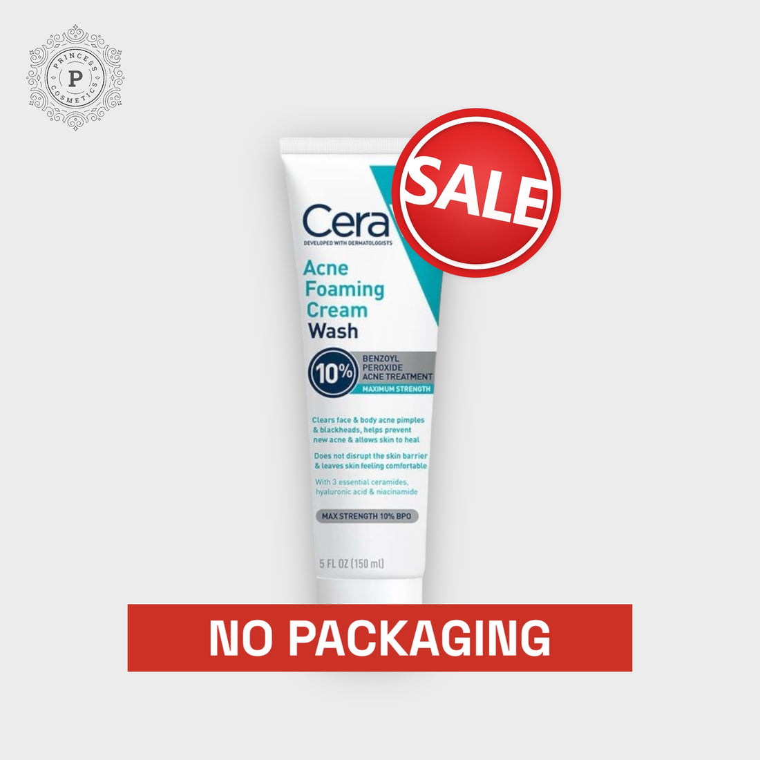 (NO PACKAGING) CeraVe Acne Foaming Cream Wash 10% 150ml