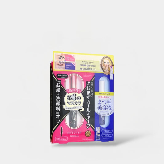 Kiss Me Heroine Make Long & Curl Mascara + Eyelash Serum Set ماسكارا كيس مي هيروين ميك لونج آند كيرل + مجموعة مصل الرموش