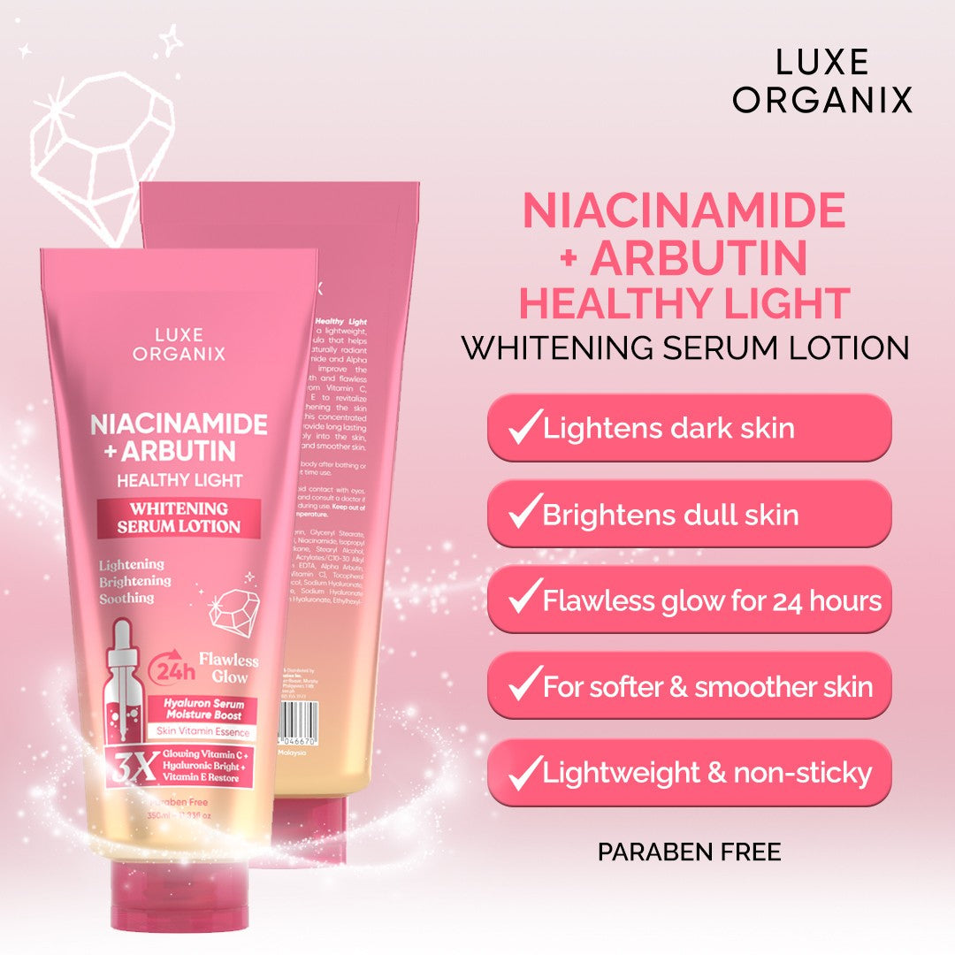 Luxe Organix Niacinamide + Alpha Arbutin Whitening Serum Lotion 350ml