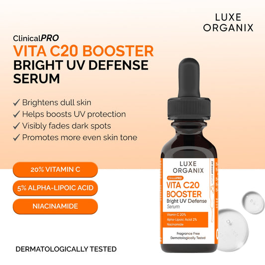 Luxe Organix Clinical Pro Vita C20 Booster Serum 30ml لوكس أورجانيكس كلينيكال برو فيتا سي 20 سيروم معزز 30 مل