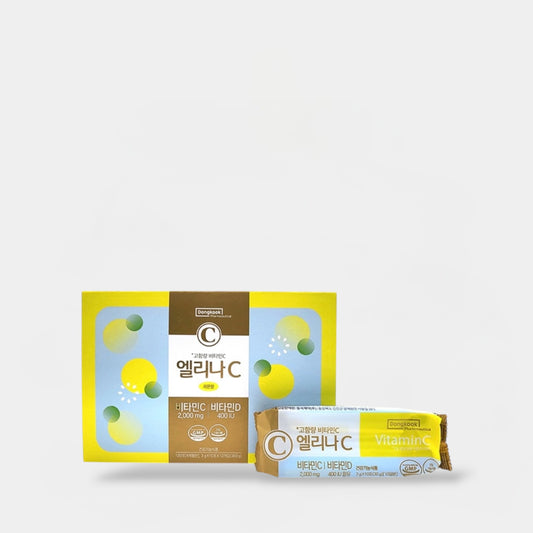 Doongkook Pharmaceutical Elena C Vitamin C + Vitamin D Supplement (3g x 120 sticks) مكمل غذائي إيلينا سي من دونجكوك فارماسوتيكال، فيتامين سي + فيتامين د