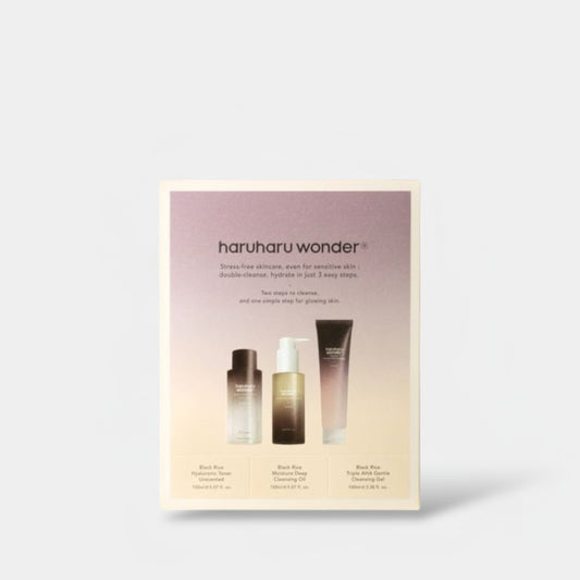 Haruharu WONDER Cleanse and Glow Set (3pcs) مجموعة هاروهارو وندر كلينس آند جلو