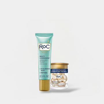 ROC Multi-Correxion Hydrate + كريم ممتلئ للعين + مجموعة كبسولات مصل ليلي لتنعيم خط الريتينول كوريكسيون