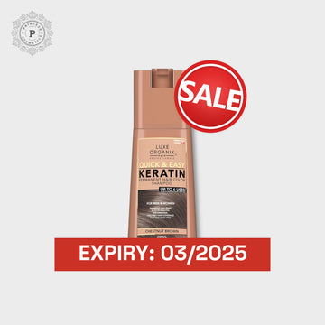 Luxe Organix Hair Color Shampoo 200ml - CHESTNUT BROWN (EXPIRY: 03-2025