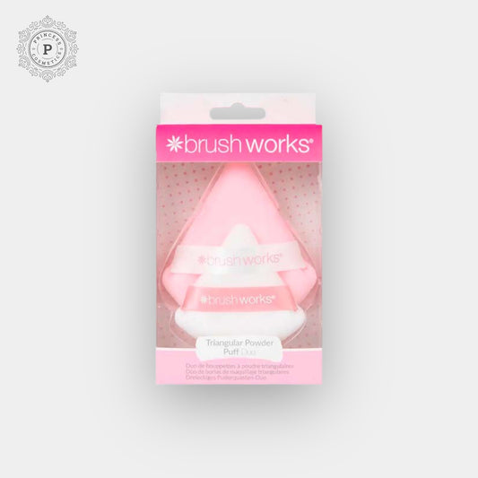 Brushworks Triangular Powder Puff Duo. برشوركس ثنائي البودرة المثلث