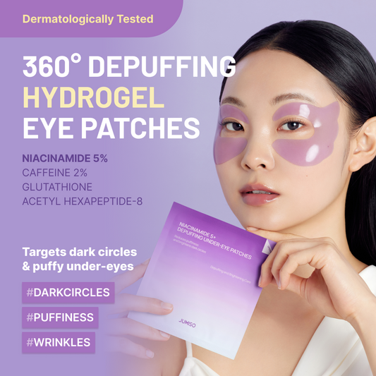 Jumiso Niacinamide 5+ Depuffing Under-Eye Patches (5 Pairs) جوميسو لصقات تحت العين بالنياسيناميد 5+ لتخفيف الانتفاخ
