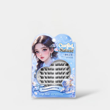 Gege Bear Glue-Free False Eyelashes - White Light رموش جيجي بير الصناعية بدون غراء - وايت لايت