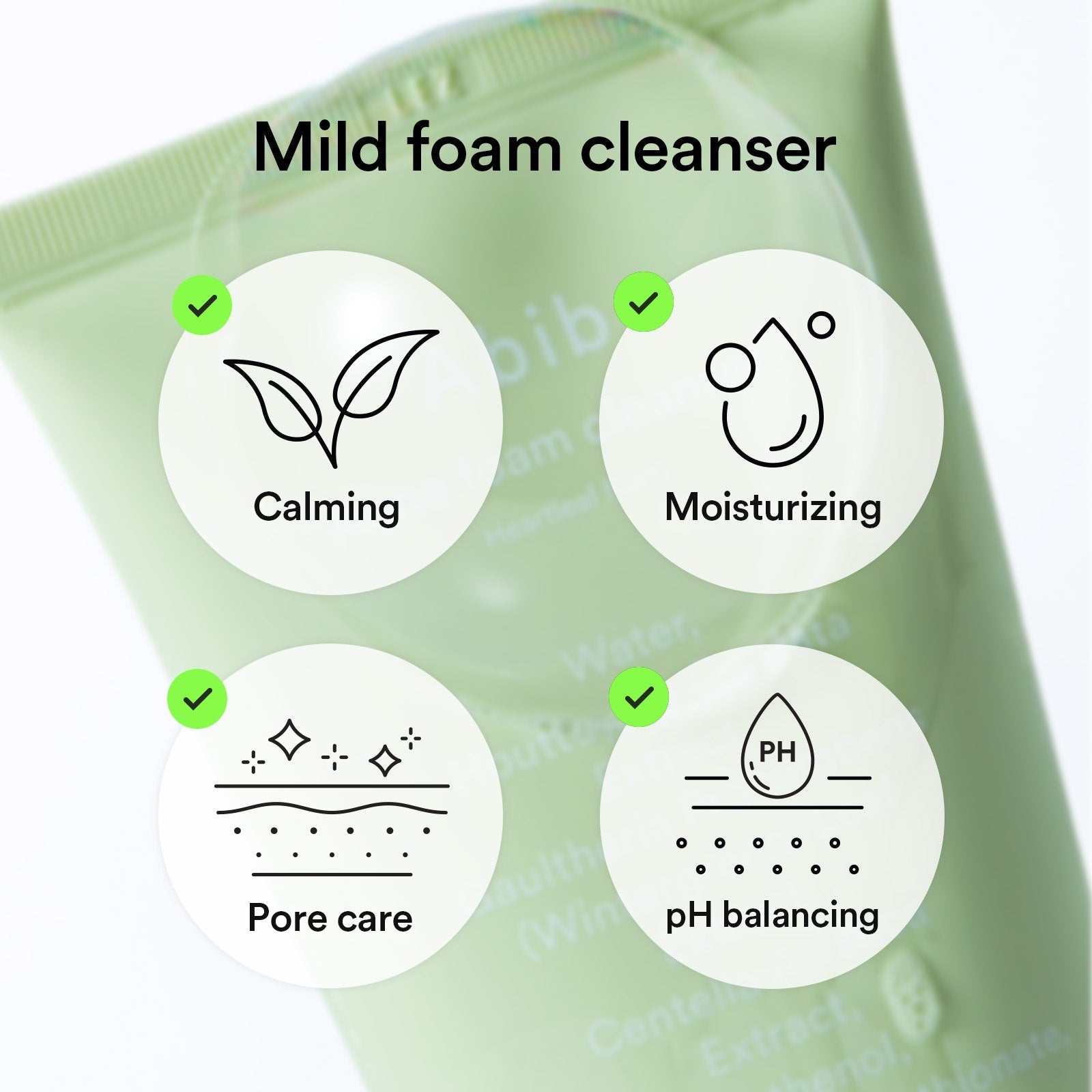 Abib Acne Foam Cleanser Heartleaf Foam 150ml أبيب حب الشباب رغوة المطهر رغوة القلب - Princess Cosmetics Qatar