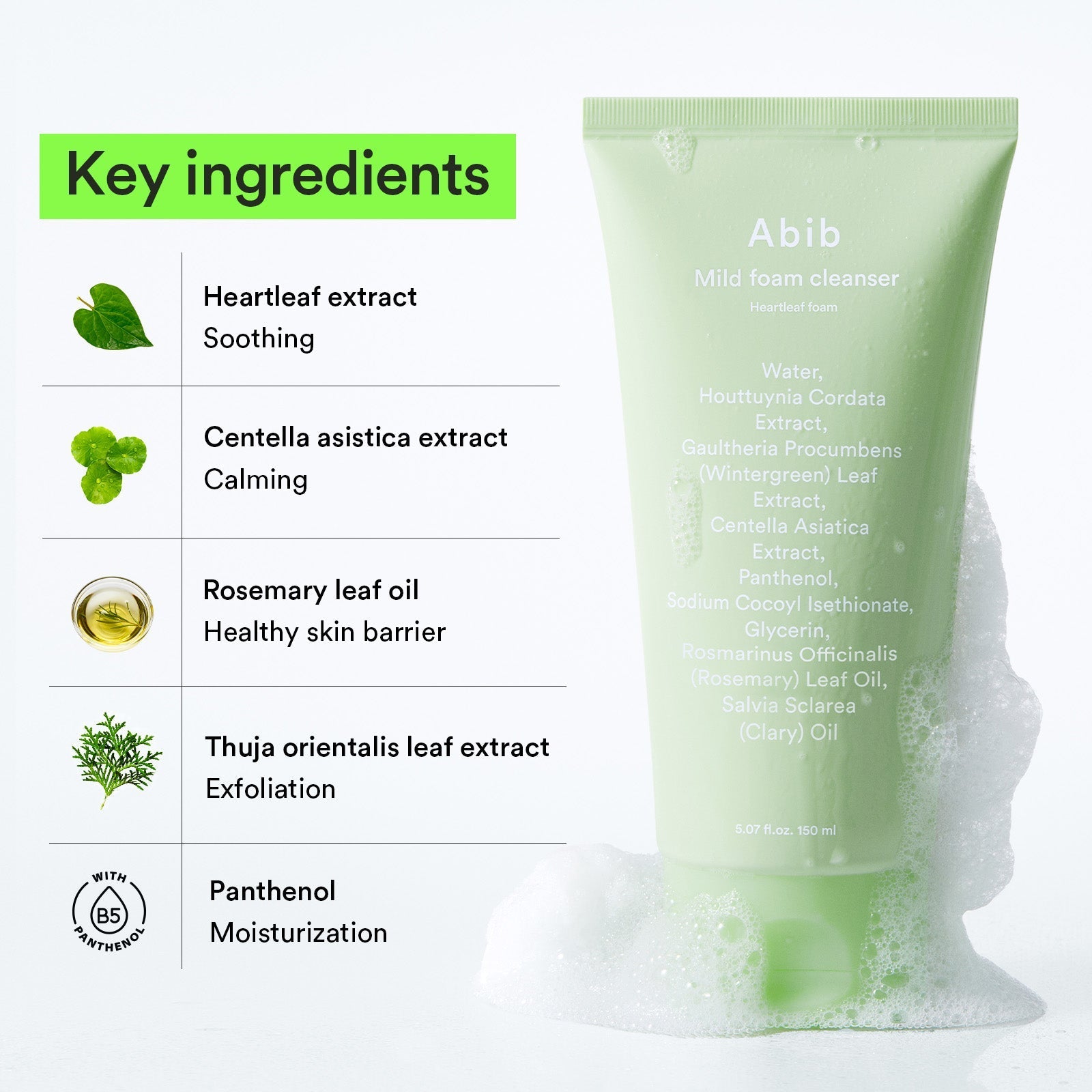 Abib Acne Foam Cleanser Heartleaf Foam 150ml أبيب حب الشباب رغوة المطهر رغوة القلب - Princess Cosmetics Qatar