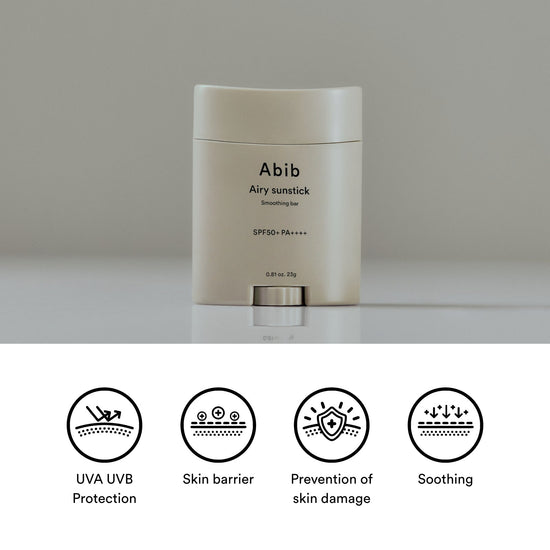 Abib Airy Sunstick Smoothing Bar 23g. أبيب صن ستيك بار تنعيم - Princess Cosmetics Qatar