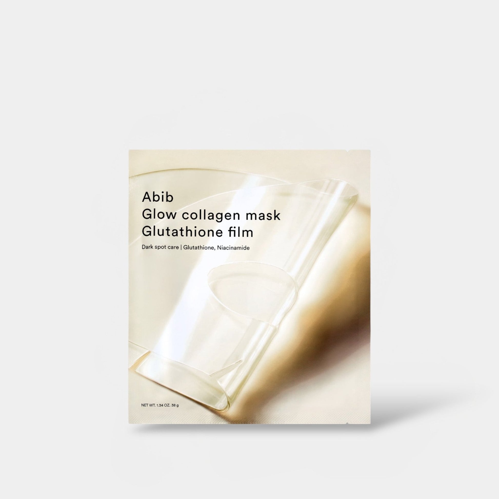 Abib Glow Collagen Mask Glutathione Film (1 Sheet) قناع الكولاجين المتوهج من أبيب مع طبقة الجلوتاثيون - Princess Cosmetics Qatar