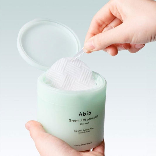 Abib Green LHA Pore Pad Clear Touch (60 Pads). أبيب جرين LHA وسادة المسام لمسة واضحة - Princess Cosmetics Qatar