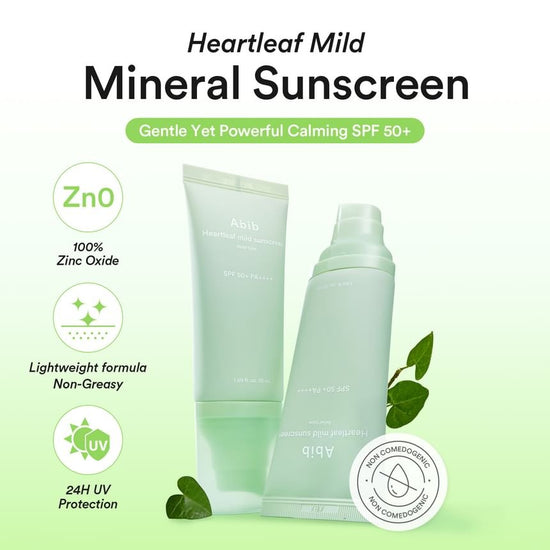 Abib Heartleaf Mild Sunscreen Relief Tube 50ml أنبوب تخفيف واقي الشمس المعتدل من أبيب هارتليف - Princess Cosmetics Qatar