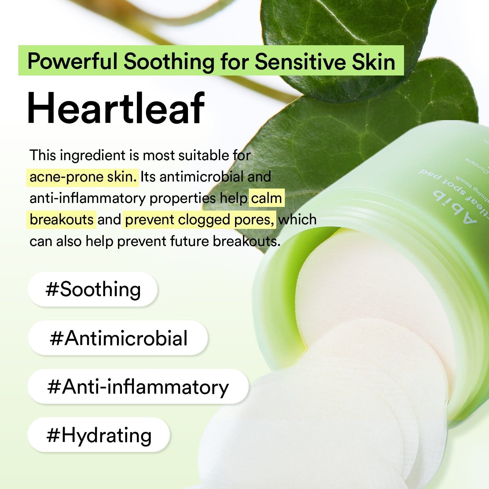 Abib Heartleaf Spot Pad Calming Touch (80 Pads) أبيب هارت ليف سبوت باد لمسة مهدئة - Princess Cosmetics Qatar