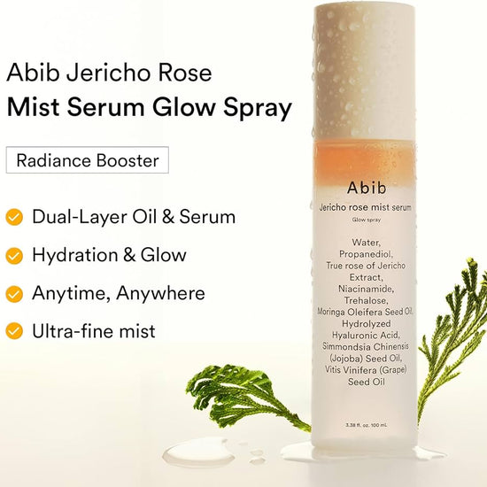 Abib Jericho Rose Mist Serum Glow Spray 100ml أبيب أريحا ريح رذاذ سيروم توهج - Princess Cosmetics Qatar