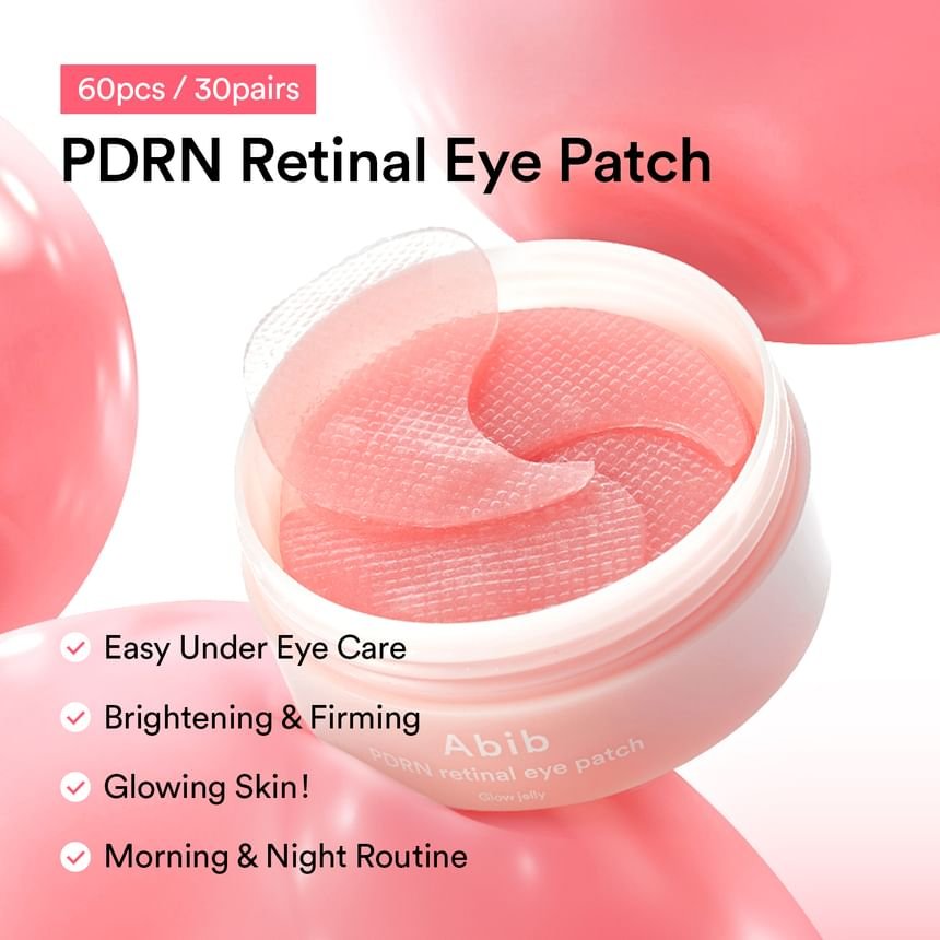 Abib PDRN Retinal Eye Patch Glow Jelly (60 Patches) رقعة العين الشبكية المتوهجة من أبيب PDRN - Princess Cosmetics Qatar