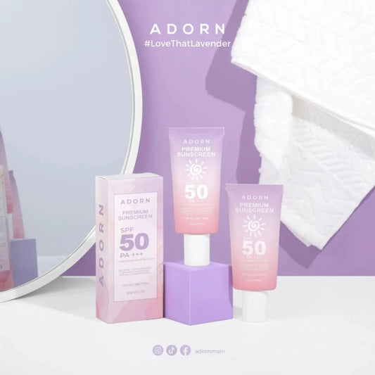 Adorn Premium Sunscreen 50g واقي الشمس الفاخر من أدورن - Princess Cosmetics Qatar