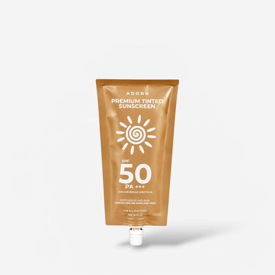Adorn Premium Tinted Sunscreen 50g واقي الشمس الملون الفاخر من أدورن - Princess Cosmetics Qatar