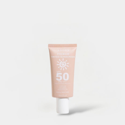 Adorn Premium Tinted Sunscreen 50g واقي الشمس الملون الفاخر من أدورن - Princess Cosmetics Qatar