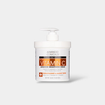 Advanced Clinicals Vitamin C Brightening Body Cream 454g كريم فيتامين سي لتفتيح الجسم من أدفانسد كلينيكالز - Princess Cosmetics Qatar