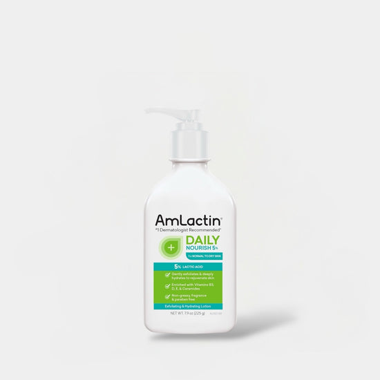 AmLactin Daily Nourish Lotion with 5% Lactic Acid 225g لوشن أملاكتين المغذي اليومي مع 5% حمض اللاكتيك - Princess Cosmetics Qatar