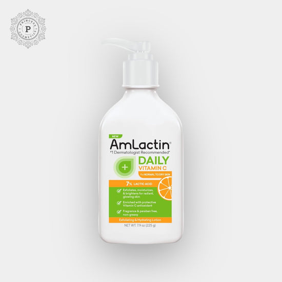 Amlactin Daily Vitamin C Lotion with 7% Lactic Acid 225g. أملاكتين لوشن فيتامين سي اليومي مع حمض اللاكتيك بنسبة 7% 225 جرام - Princess Cosmetics Qatar