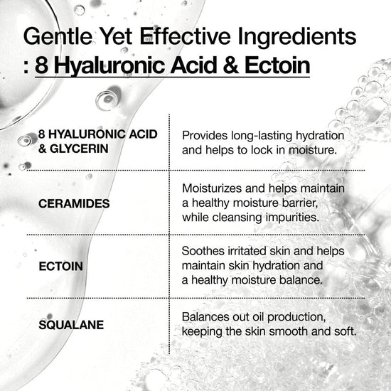 Anua 8 Hyaluronic Acid Moisturizing Gentle Gel Cleanser 150ml أنوا غسول جل لطيف ومرطب بحمض الهيالورونيك الثماني - Princess Cosmetics Qatar