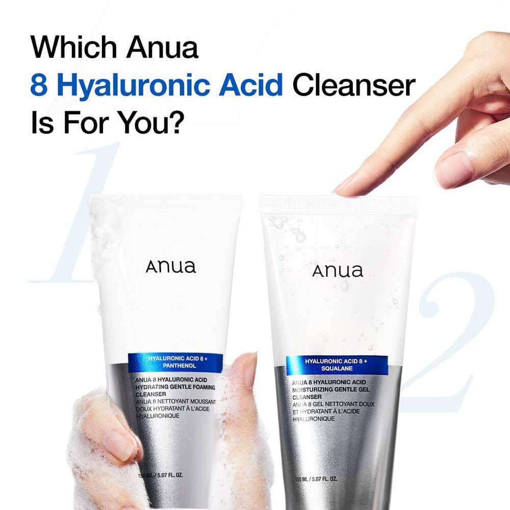 Anua 8 Hyaluronic Acid Moisturizing Gentle Gel Cleanser 150ml أنوا غسول جل لطيف ومرطب بحمض الهيالورونيك الثماني - Princess Cosmetics Qatar