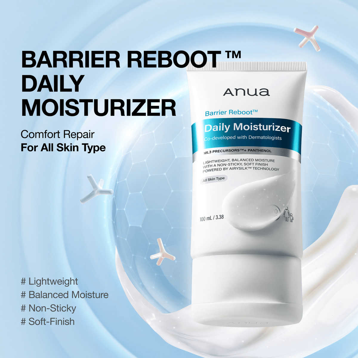 Anua Barrier Reboot Daily Moisturizer 100ml مرطب أنوا باريير ريبوت اليومي - Princess Cosmetics Qatar