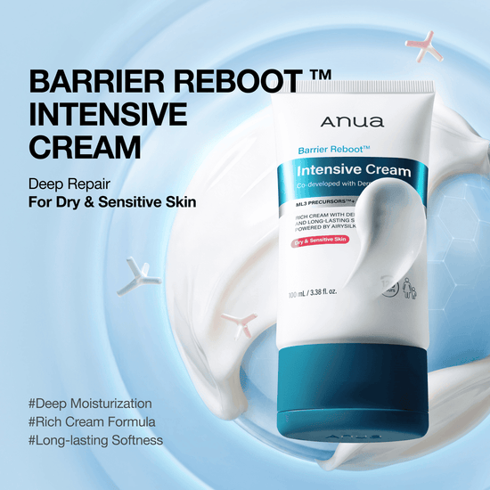 Anua Barrier Reboot Intensive Cream 100ml كريم أنوا المكثف لإعادة بناء حاجز البشرة - Princess Cosmetics Qatar