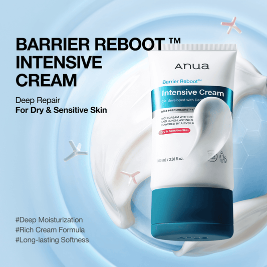 Anua Barrier Reboot Intensive Cream 100ml كريم أنوا المكثف لإعادة بناء حاجز البشرة - Princess Cosmetics Qatar