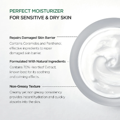 Anua Heartleaf 70 Intense Calming Cream 50ml أنوا هارت ليف 70 كريم مهدئ مكثف - Princess Cosmetics Qatar