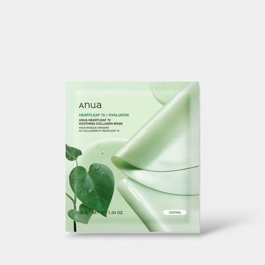 Anua Heartleaf 70 Soothing Collagen Mask (1 Sheet) قناع الكولاجين المهدئ من أنوا هارت ليف 70 - Princess Cosmetics Qatar
