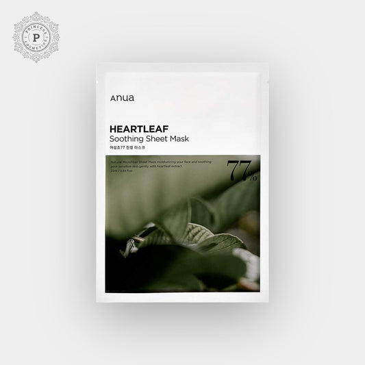 Anua Heartleaf 77% Soothing Sheet Mask 25ml أنوا هارتليف 77٪ قناع ورقة مهدئة - Princess Cosmetics Qatar