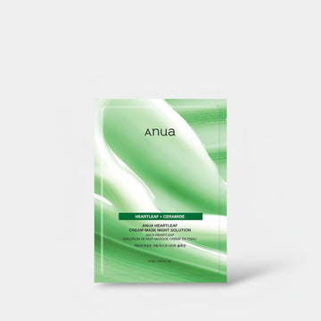 Anua Heartleaf Cream Mask Night Solution (1 Sheet) قناع كريم أنوا هارتليف الليلي - Princess Cosmetics Qatar