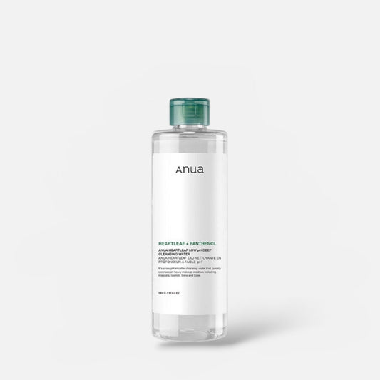 Anua Heartleaf Low pH Deep Cleansing Water 500g ماء أنوا هارتليف منخفض الحموضة للتنظيف العميق - Princess Cosmetics Qatar