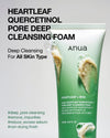 Anua Heartleaf Quercetinol Pore Deep Cleansing Foam رغوة تنظيف المسام العميقة أنوا هارتليف كيرسيتينول - Princess Cosmetics Qatar