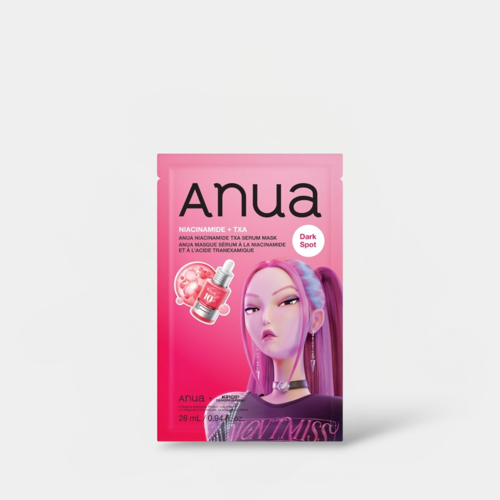 Anua KPOP Demon Hunter Niacinamide TXA Serum Mask (1 Sheet) قناع مصل أنوا كيبوب شيطان هنتر نياسيناميد TXA - Princess Cosmetics Qatar