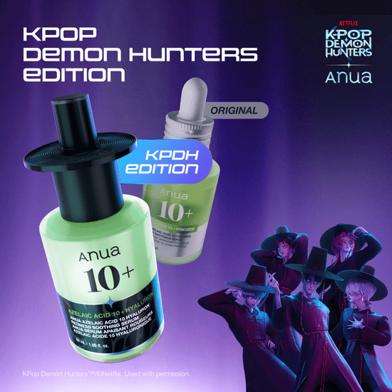 Anua KPOP Demon Hunters Azelaic Acid 10 Hyaluron Redness Soothing Serum 50ml أنوا كيبوب صائدو الشياطين حمض الأزيليك 10 هيالورون احمرار مصل مهدئ - Princess Cosmetics Qatar