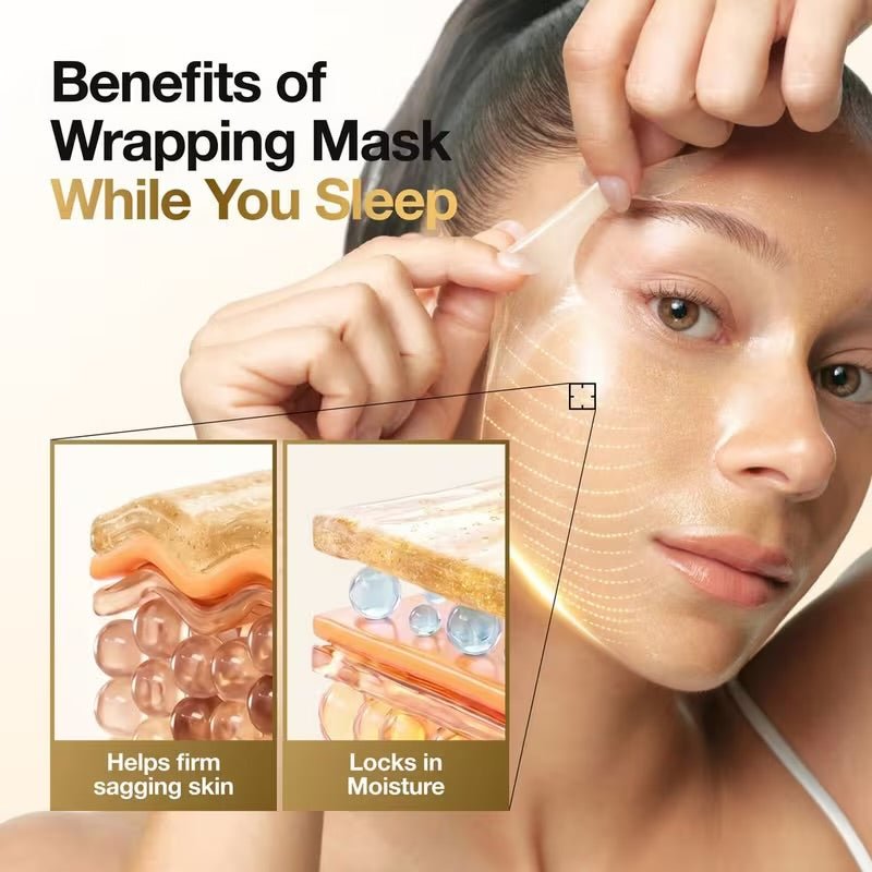 Anua KPOP Demon Hunters Golden Firming Collagen Wrapping Mask 80ml قناع الكولاجين الذهبي لشد البشرة من أنوا، أحد أعضاء فرقة كيبوب ديمون هانترز - Princess Cosmetics Qatar