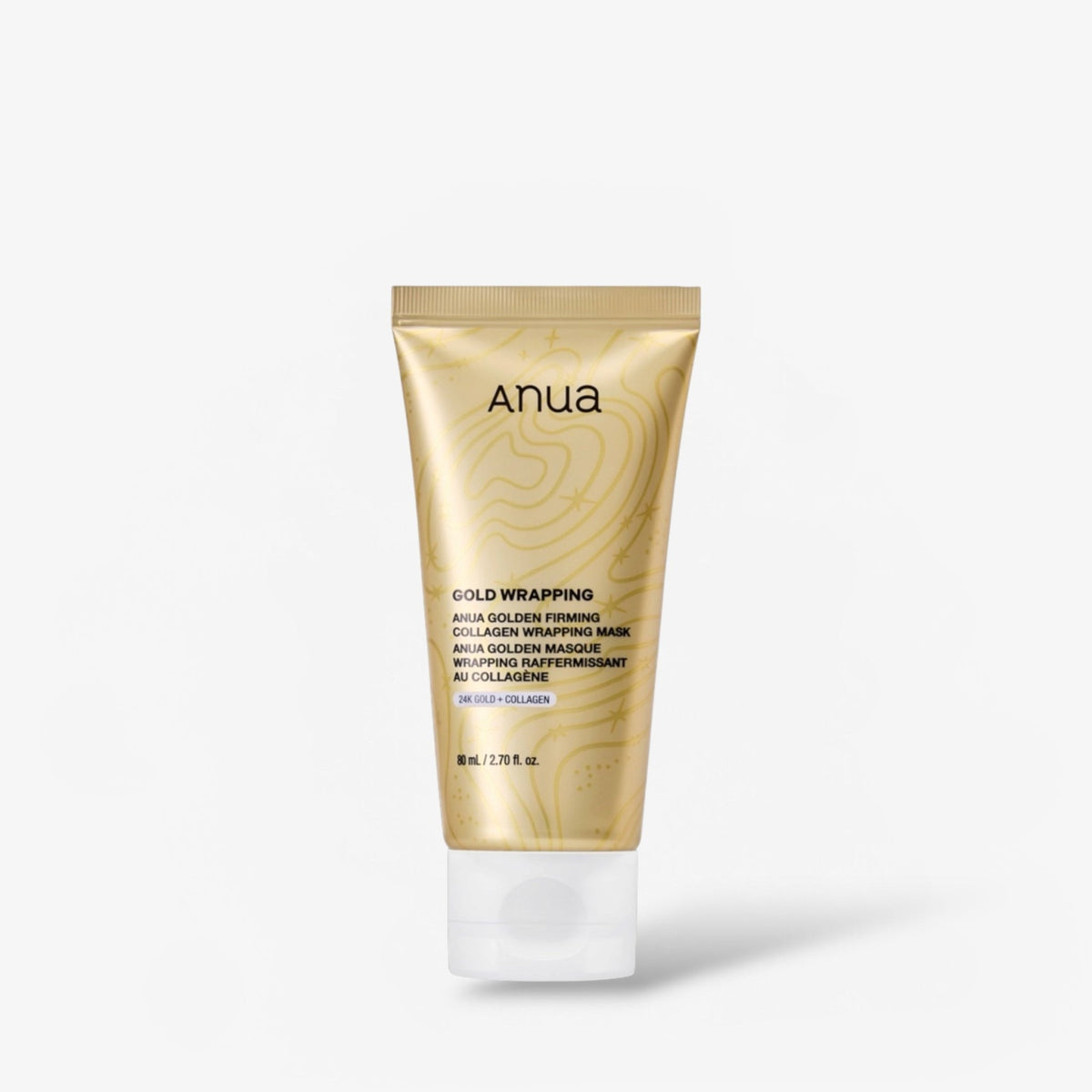 Anua KPOP Demon Hunters Golden Firming Collagen Wrapping Mask 80ml قناع الكولاجين الذهبي لشد البشرة من أنوا، أحد أعضاء فرقة كيبوب ديمون هانترز - Princess Cosmetics Qatar