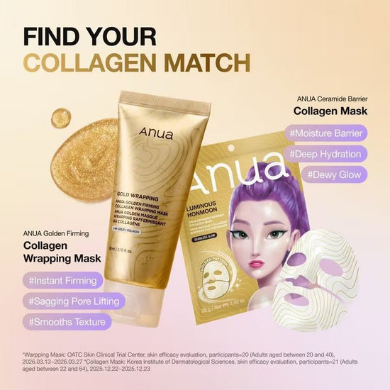 Anua KPOP Demon Hunters Golden Pattern Ceramide Barrier Collagen Mask (1 Sheet) قناع الكولاجين ذو النمط الذهبي من سيراميد من أنوا، أحد أعضاء فرقة كيبوب ديمون هانترز - Princess Cosmetics Qatar