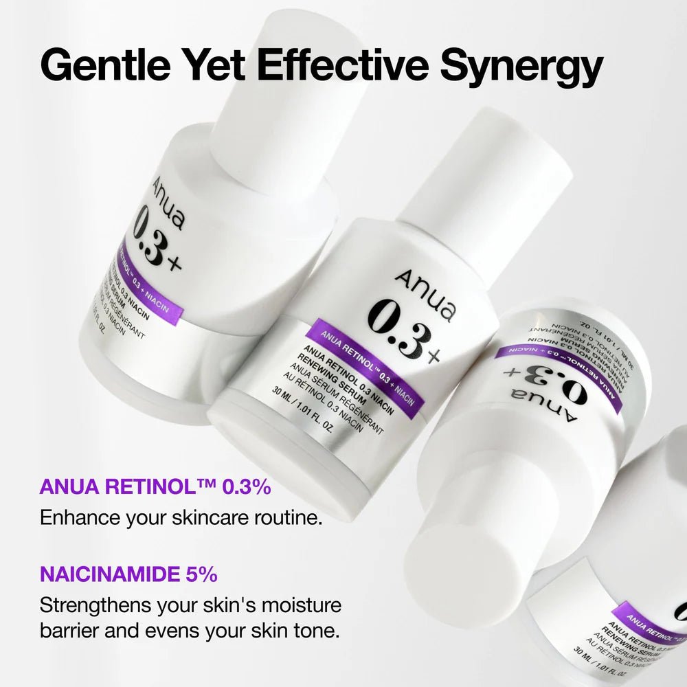 Anua Nano Retinol 0.3% + Niacin Renewing Serum 30ml أنوا نانو ريتينول 0.3٪ + سيروم تجديد النياسين - Princess Cosmetics Qatar