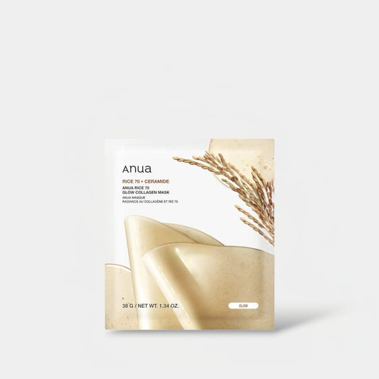 Anua Rice 70 Glow Collagen Mask (1 Sheet) قناع الكولاجين المتوهج من أنوا رايس 70 - Princess Cosmetics Qatar