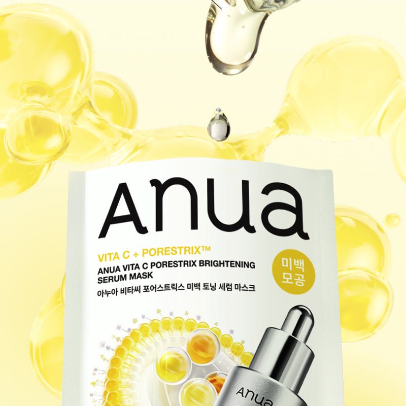 Anua Vita C Porestrix Brightening Serum Sheet Mask (1 Sheet) قناع ورقي لتفتيح البشرة من أنوا فيتا سي بورستريكس - Princess Cosmetics Qatar