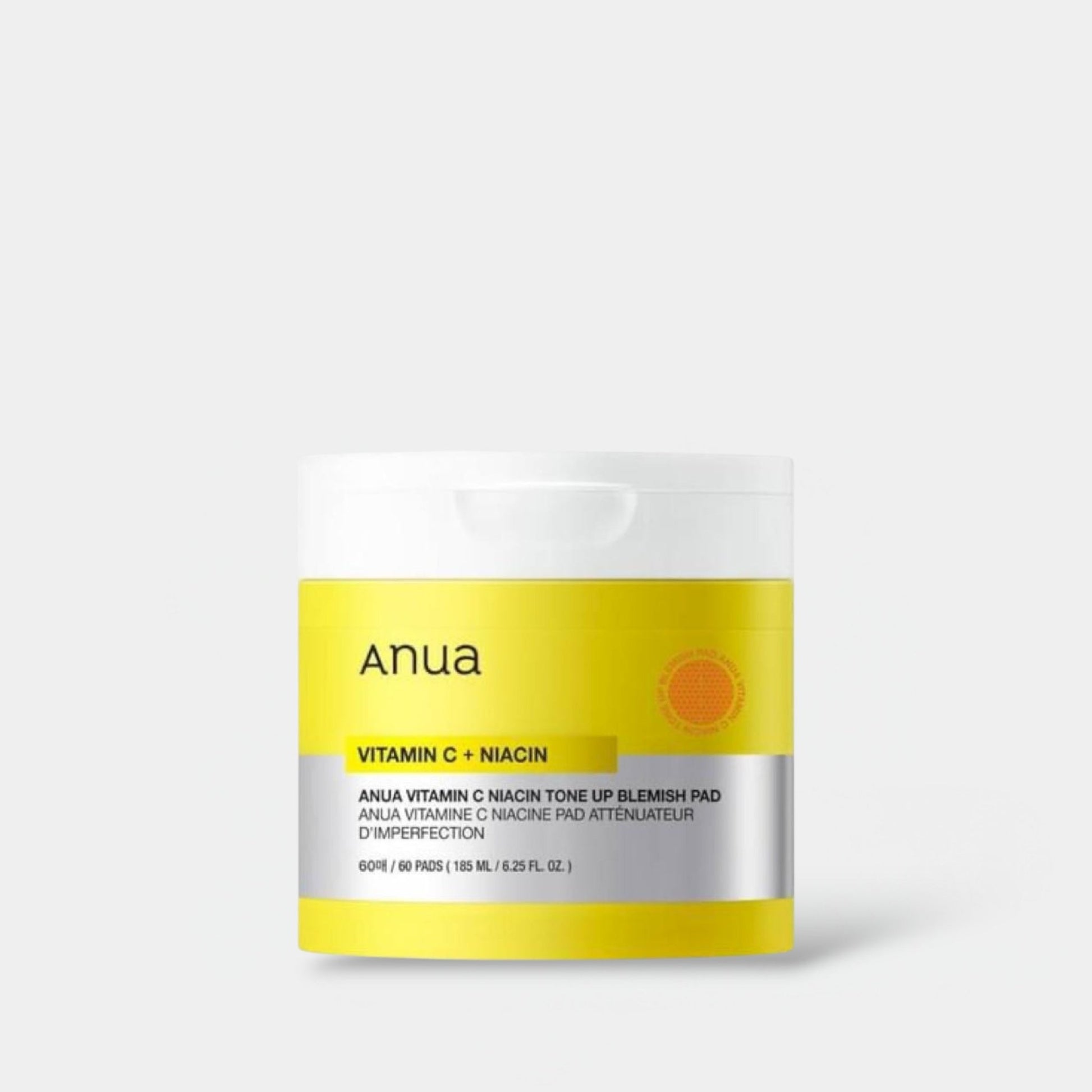 Anua Vitamin C + Niacin Tone Up Blemish Pad (60 Pads) أنوا فيتامين سي + نياسين تونم بلومش باد - Princess Cosmetics Qatar